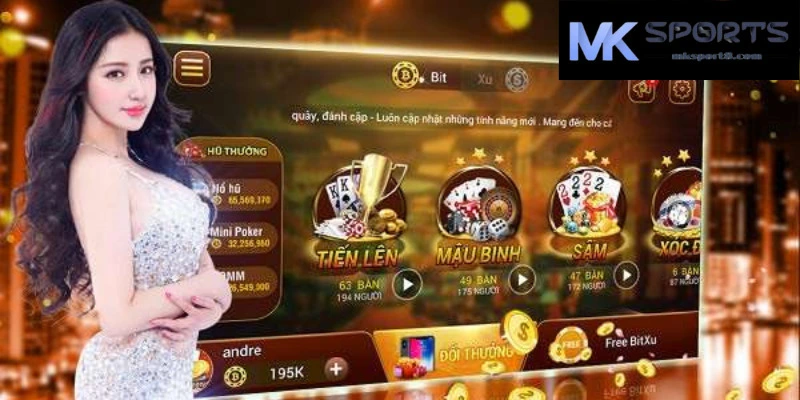 Cách truy cập trò chơi bài tại cổng game MK Sport